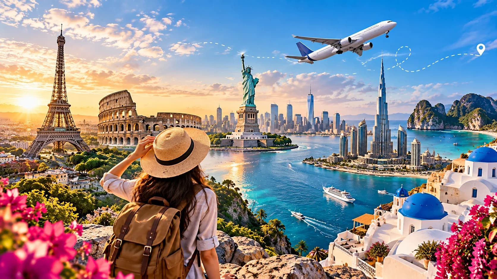 Traveller planning an international holiday